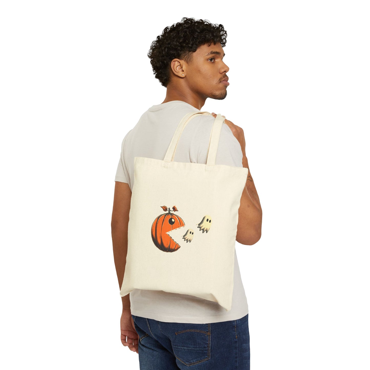Tote Bag, Pumpkin Pacman