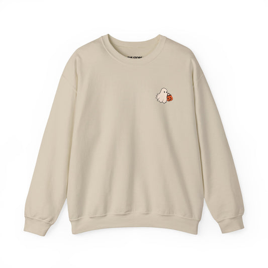 Sweatshirt, Ghost With Pumpkin